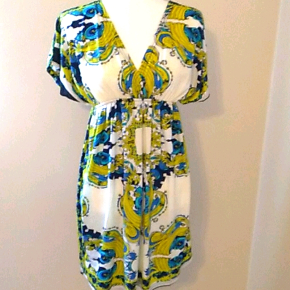 Dress is noted as "one size fits all" Medium